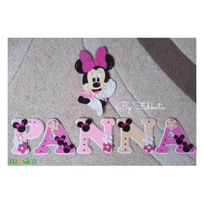 Minnie stílusú dekorgumi babanév mickeymouse falmatrica