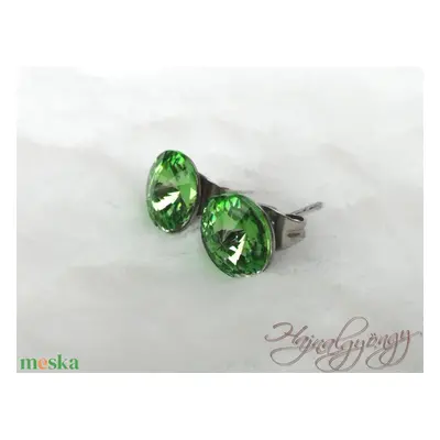 PERIDOT fülbevaló 8 mm