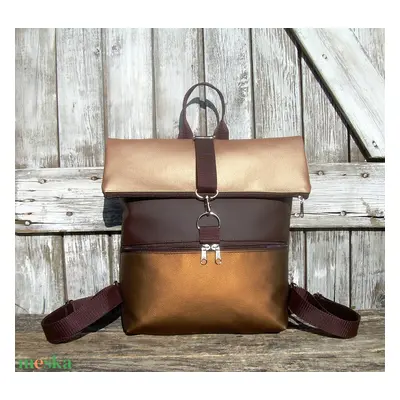 ROLL TOP CITY BAG : Bronzos elegancia 3.