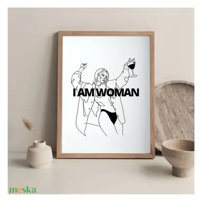 Line art - I AM WOMAN