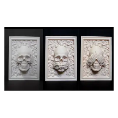 3D nyomtatott "Three Wise skulls" koponyák