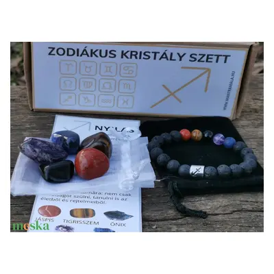 Zodiákus kristály szett- Nyilas