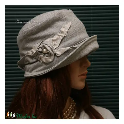 MARIE cloche - pamut-jersey flapper kalap