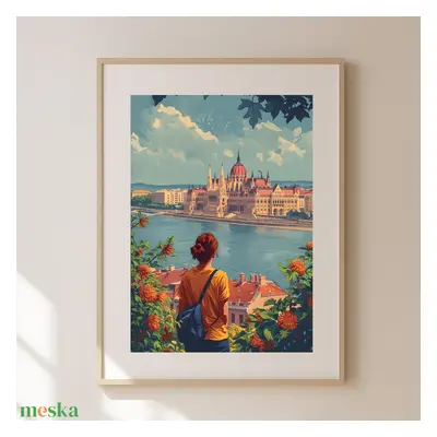 Fedezze fel Budapest Varázsát: "Travel Poster" Falikép