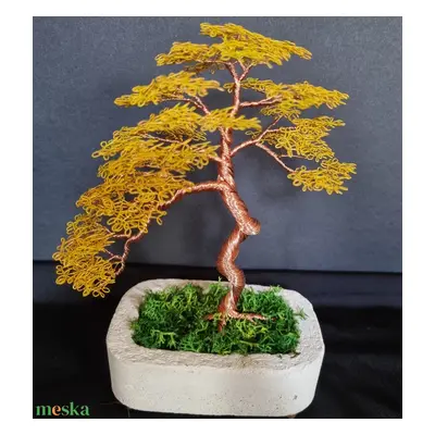 Citromsárga drót bonsai