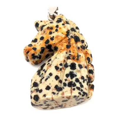 Ló medál Jáspis dalmata 2x4cm