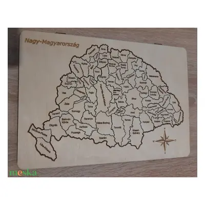 Nagy-Magyarország puzzle fából