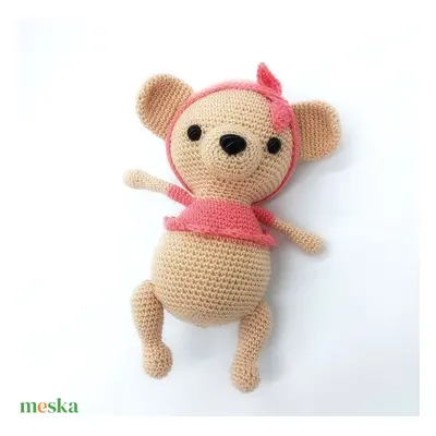 "Felmelegítő ölelés" Amigurumi maci fejpánttal