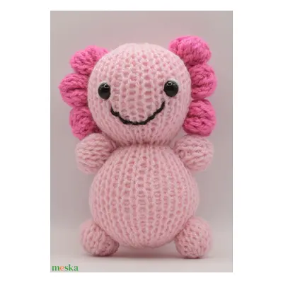 Kézi kötésű (amigurumi) állatfigura - Axolotl (fiúknak, lányoknak minden alkalomra)