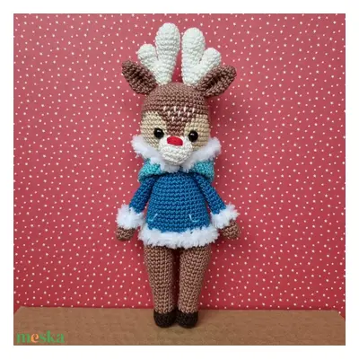 Horgolt Rudolf szarvas amigurumi