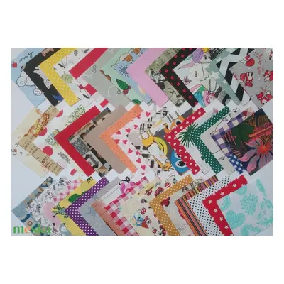 100 db Gyerek mintás patchwork 10x10 cm pamutvászon csomag GYG