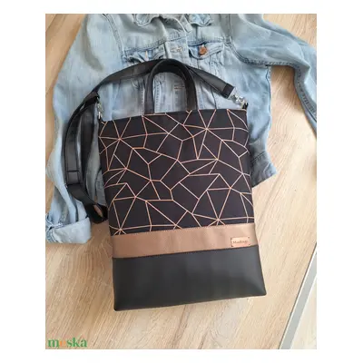 Fekete bronz shopper