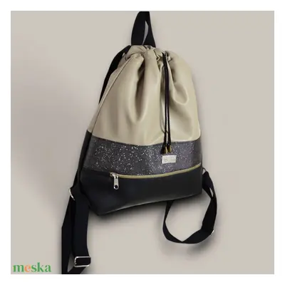 Női táska -gym bag - black caramel