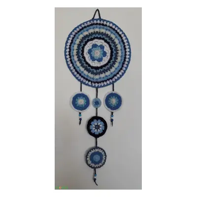 Mandala álomfogó/falikép horgolt