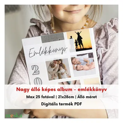 Alló Képes Album Emlékkönyv - max 25 fotóval - Karácsonyi Ajándéknak családnak, nagyszülőknek