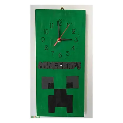 Minecraft falióra zöld falapon