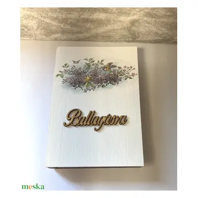 Ballagásra pénzátadó doboz lila madara