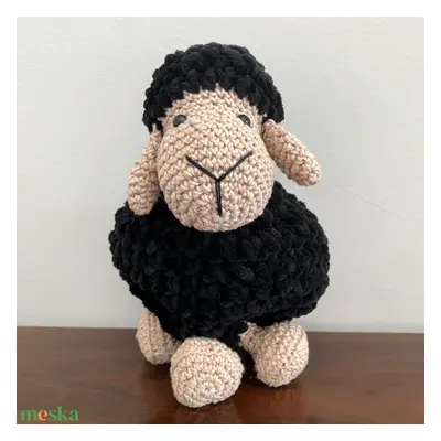 Horgolt fekete bari - amigurumi