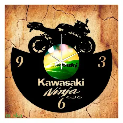 KAWASAKI NINJA bakelit óra, saját rendszámmal