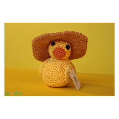 Kacsa kalapban amigurumi