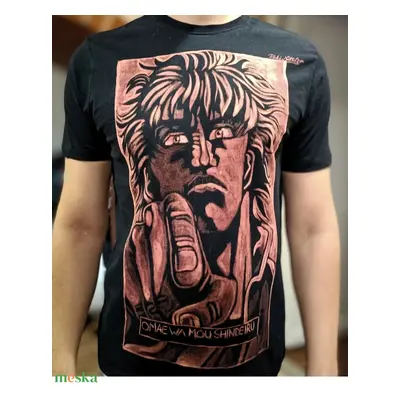 Pamut póló Kenshiro mintával