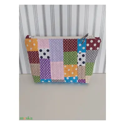 Csupa pötty patchwork tolltartó, neszesszer