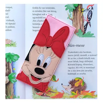 Minnie könyvjelző - piros