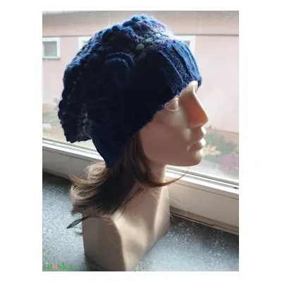 Vadszilva laza női barett sapka horgolt boho slouchy puha gyapjúból