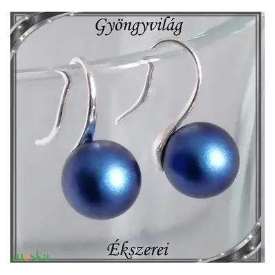 Ékszerek-fülbevalók: Swarovski félig fúrt gömb s925-ös ezüst SF-S925-SW05 S925-fk11--sw5818