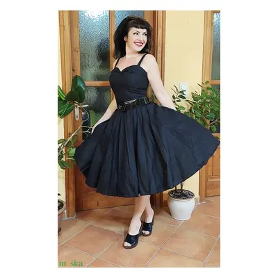 Pinup Rockabilly ruha fekete