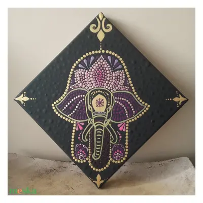 Pontozott mandala - Hamsa kéz