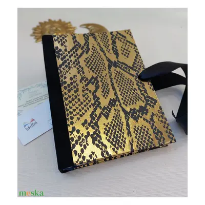 Snakeskin Black and Gold diary