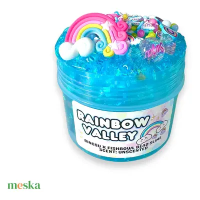 RAINBOW VALLEY - bingsu x fishbowl bead slime - Illatmentes Slime - ASMR (ragacsgyurma, ragacs, 