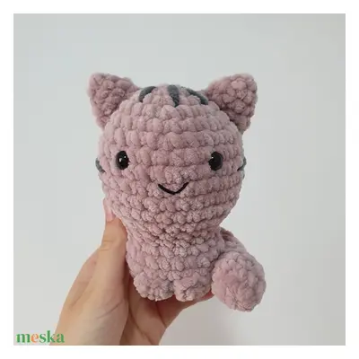 Horgolt amigurumi plüss cica