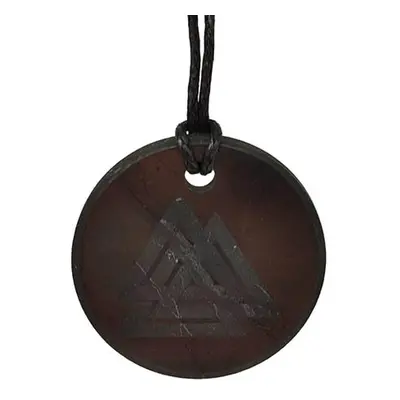 Shungit medál valknut gravírozott 30mm