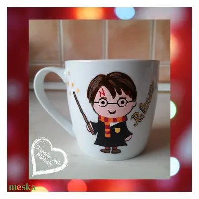 Harry Potter festett porcelán bögre:)Születésnap/gyereknap/ballagás/évzáró