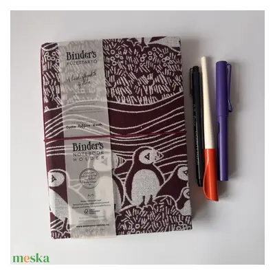 Lunda mintás füzettartó, füzetborító, traveller's notebook, A/5, keménytáblás