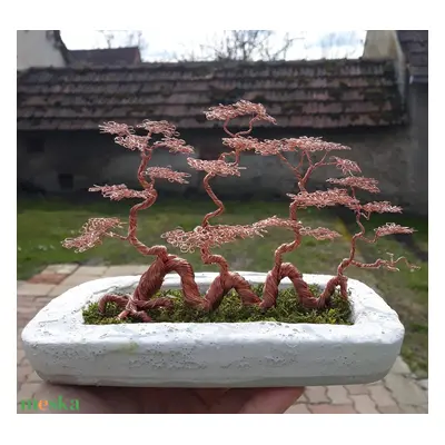 Fektetett drót bonsai fa csoport