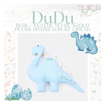 DuDu - Emlékőr plüss dinoszaurusz (40 cm)