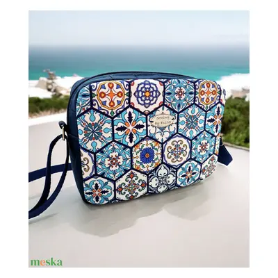 Portugál csempe mintás női kistáska / Crossbody