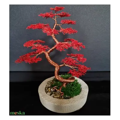 Piros drót bonsai