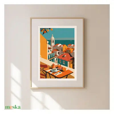 Portugália Inspirálta Travel Poster – Egyedi és Hangulatos Dekoráció