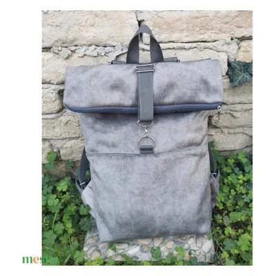 RE'A dizájn Gray Marble rolltop hátizsák – M méret