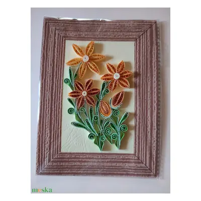 Quilling falikép