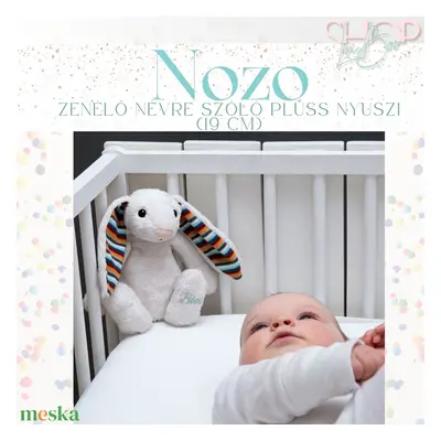 Nozo - Zenélő névre szóló plüss nyuszi (24 cm)