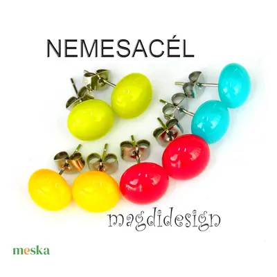 NEMESACÉL! Ősz 4 pár üveg fülbevaló csomagban