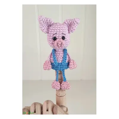 Késztermék! Amigurumi ujjbáb - Marci a kismalac…