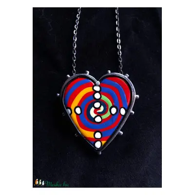 “Hundertwasser” stílusú “Heart” nyaklánc