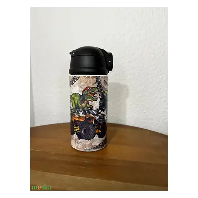 Fém kulacs, 360 ml (Dinós, Monster Truck-os)