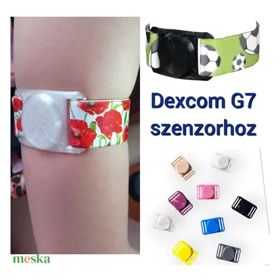 Dexcom G7 szenzorhoz rugalmas szenzorrögzítő karpánt (rugalmas, teljes fedésű keret)